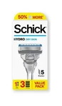 Schick Hydro Dry Skin Razor Handle 3 Cartridges (case Of 12 Units. Fixed Price $99.95.
