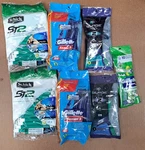 New, Lot Of (7) Packs Disposable Razors, Schick ST2 Gillette Sensor 3. Fixed Price $22.99.