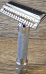 Vintage Merkur Slant Safety Razor With Sample Blade. Fixed Price $55.00.