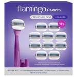 Flamingo By Harry's Moisture Plus Razor Set 11 Cartridges + Handle. Fixed Price $49.99.