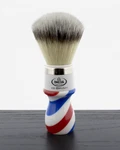 Omega 46806 Hi-brush Fiber Shaving Brush, Barber Pole. Fixed Price $68.00.