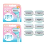 Pack Of 5 Razors For Extra Smooth Shaving (no Handle, 8 Piece Bla.... Fixed Price $35.23.