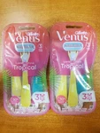 2 Packs Of 3 Razors: Gillette Venus Tropical Scent Women's Disposable E9B. Fixed Price $8.99.
