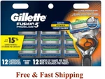 12 Gillette Fusion 5 Proglide Power Blade Cartridge Fit Razor. Fixed Price $34.99.