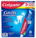 Colgate Cavity Protection Fluoride Toothpaste Regular Flavor 5 Pack 8OZ EXP:2028. Fixed Price $15.99.