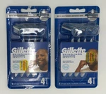 Lot Of 2 - Gillette Skinguard Sensitive Double Blade 4 Count Disposable Razors. Fixed Price $11.96.