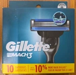 Gillette Mach 3 Refill Cartridges 10 Count Factory Sealed. Fixed Price $16.95.