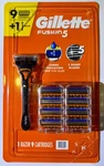 Gillette FUSION5 9 Cartridges + 1 Razor Handle Club Pack New Sealed *free Post. Fixed Price $24.99.