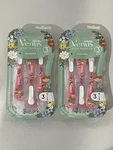 2 Pack Womens Gillette Venus Strawberry Fields 3 Ct - Blades Disposable Razors. Fixed Price $14.47.