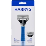 Harrys Mens Shaving Razor Set Glacier Blue Truman Handle 2 Refill Blades Cover. Fixed Price $18.99.