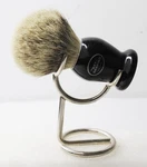 Art Of Shavings Silvertip Badger Handmade 4" Brush W/ Stand. Fixed Price $60.00.