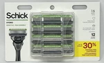 Schick Hydro Sensitive Men's Razor 12 Refill Cartridges New Sealed Blades. Fixed Price $26.99.