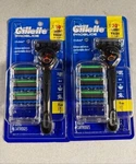 2-GILLETTE Proglide Men's Razor Value Packs, W/4 Refill Cartridges Bundle.. Fixed Price $31.99.