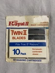 Vintage Royal Ii Twin Razor Blades Fits Trac 10 Pack Shaving Cartridges. Fixed Price $16.00.