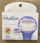 New Schick Intuition Pure Nourishment 3 Moisturizing Razor Refills Cocoa Butter. Fixed Price $9.95.