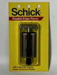 Vintage Nos Schick Double Edge Razor W/2 Teflon Coated Super Chromium Blades. Fixed Price $40.00.