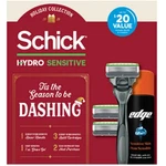 Schick Hydro Sensitive Shave Gift Set 1 Razor, 3 5-BLADE Catridges, Gel. Fixed Price $13.00.