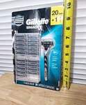 Gillette Mach 3 Razor Blade Refills 20 Cartridge Pack + 1 New Sealed *read. Fixed Price $32.00.