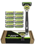 Dorco Pace 6 Pro 3D Motion Razor System - Handle + 9 Cartridge 10 Piece Set. Fixed Price $51.01.
