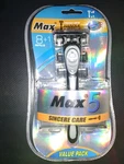 Max 5-BLADE Manual Razor With Cartridge Refill For Men/women Non-slip 8+1. Fixed Price $18.95.