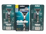 3PK Gillette MACH3 Men Razor Handle & 2 Blade Refill Cartridges Silver Black. Fixed Price $18.99.