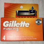 Gillette FUSION5 5-BLADE Stainless Steel Razor 4 Refill Cartridges Men Face. Fixed Price $20.00.
