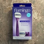 Flamingo Women's Moisture Plus Razor Set (handle, 2 Cartridges, Holder). Fixed Price $14.00.