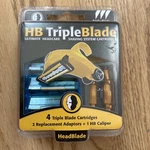 New Hb Headblade 4 Triple Cartridges 2 Replacement Adaptors 1 Caliper. Fixed Price $34.99.