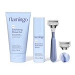 Flamingo Shaving Kit For WOMEN,(1,RAZOR-EXFOLIATING Gel-restorative Shave Serum). Fixed Price $39.99.