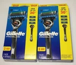 Lot Of 2 Gillette Proglide Packs - 1 Razor & 3 Cartridges With 5 Blades Each. Fixed Price $28.99.