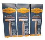 3X! New! King C Gillette Men's Double Edge Safety Razor + 5 Refill Blades. Fixed Price $40.99.