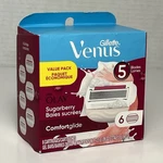 Gillette Venus Comfortglide Olay Sugarberry 5 Blade Refills 6 Ct. Fixed Price $15.91.