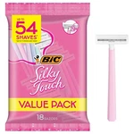 Bic Silky Touch Women's Disposable Razors With 2 Blades, 18-PACK. Fixed Price $7.99.