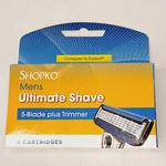 Shopko Mens Ultimate Shave (gillet Fusion) 5 Blades Plus Trimmer -4 Cartridges. Fixed Price $16.99.