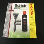 Schick Hydro Sensitive Shave Mens Gift Set-razor Handle, Refill Cartridges,gel. Fixed Price $7.00.