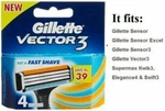 Gillette VECTOR3 Blades Ft Sensor Razor Replacement Refill Cartridge Shaver. Fixed Price $18.99.