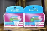 (lot Of 2) Gillette Venus Extra Smooth 4 Cartridges With 5 Blades. Fixed Price $23.89.