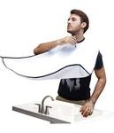 Beard Bib Apron, Hair Catcher For Shaving And Trimming, Non-stick-white. Fixed Price $8.00.