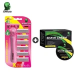 Xmicro Pink Razor And Shaving Cream For Women. Fixed Price $18.99.