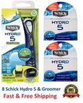 9 Schick Hydro 5 Razor Blades Power Groomer Refill Cartridges Shaver Handle Open. Fixed Price $35.99.
