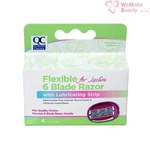 Quality Choice Flexible 6 Blade Razor With Lubricating Strip Ladies 4 Cartridges. Fixed Price $5.95.