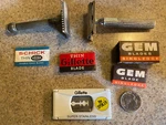 Vtg/antique Razor Lot Gillette Saftey Blade Gem Schick Reg Pat Off Usa Made. Fixed Price $34.30.