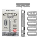 2C White Chrome Double Edge Safety Razor With Adjustable Shave Settings And 5.... Fixed Price $60.53.