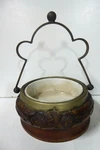 Dreadnought Epns Plated Silver Carved Oak Timber Basket Bowl Porcelain Liner. Fixed Price $42.32.